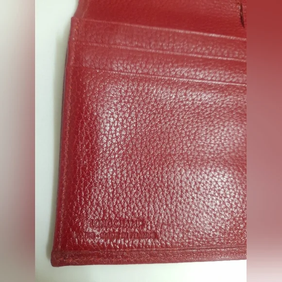 Longchamp Vintage Red Leather Kisslock Wallet - Picture 10 of 15